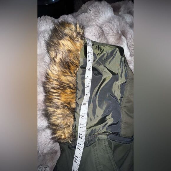Miss Sixty Down & Faux Fur Trim Utility Winter Jacket Parka Coat Small - Picture 10 of 17